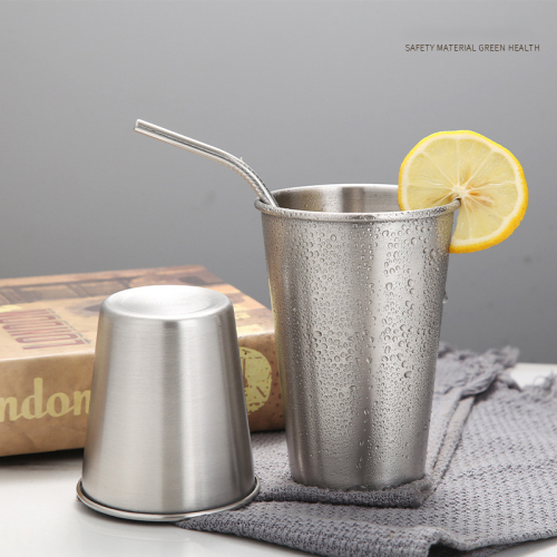 Stainless Steel Pint Cups Stack able Pint Cup Tumblers For Travel Metal Cups For Drinking Outdoors Reusable Steel Cups