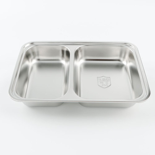 Stainless Steel Dinner Plate 3 Sections Divided Dish Round Snack Tray BPA Free Diet Food-Grade 304 Stainless Steel Lunch