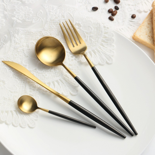 Cutlery Set Fork Stainless Steel Spoon Tableware Kitchen Dessert Dinner Fork Spoon Knife Set