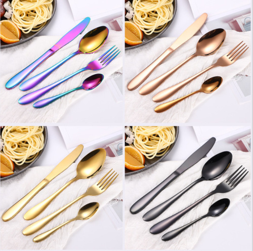 Stainless Steel Cutlery Set столовые приборы набор для дома Home Hotel Restaurant Table Knife Spoon Fork Set