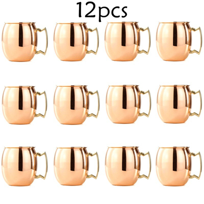 12pcs Sale 530ML/19OZ Stainless Steel Moscow Mule Cup Hammer Point Cup