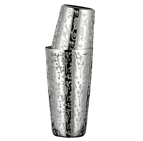 Unweighted Boston Cocktail Shaker Bar Shaker With Etched Pattern Bar Cocktail Shaker Tin Set - 800ml &amp; 500ml
