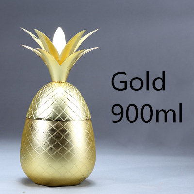 Gold 500ML Pineapple Mug Moscow Mule Copper Mugs Metal Mug Cup Stainless Steel Beer Wine Coffee Cup