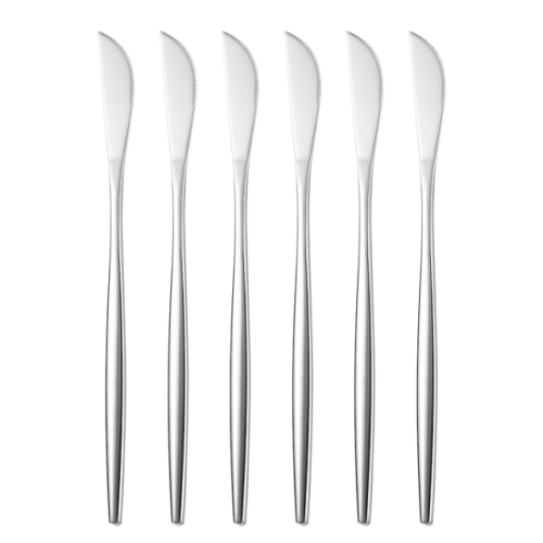 Stainless Steel Table Knife Cutlery Set 6pcs Silver