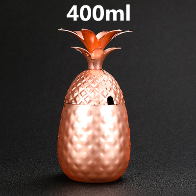 400ML Pineapple Mug Moscow Mule Copper Mugs Metal Mug Cup Stainless Steel Beer Wine Coffee Cup