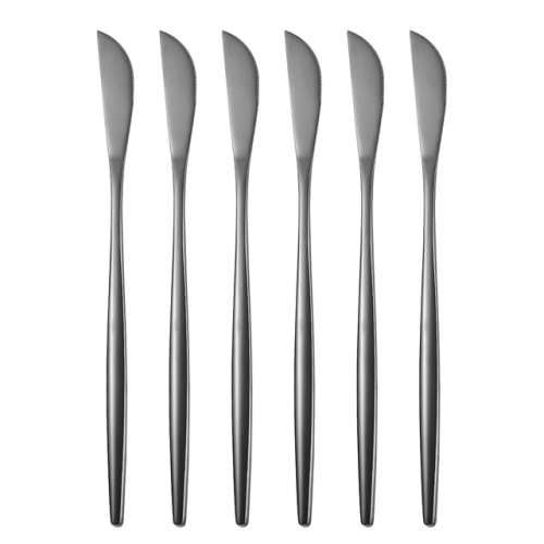 Stainless Steel Table Knife Cutlery Set 6pcs Black