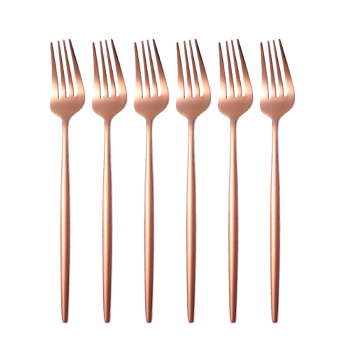 Stainless Steel Table Fork Set 6pcs Rose Gold
