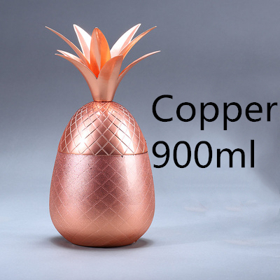 Pineapple Mug Moscow Mule Copper Mugs Metal Mug Cup Stainless Steel Beer Wine Coffee Cup Rose Gold