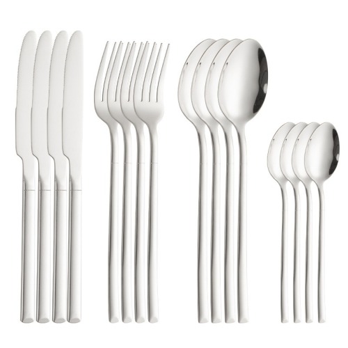 Silver Stainless Steel Dinnerware Set Cutlery Set Serving For 4