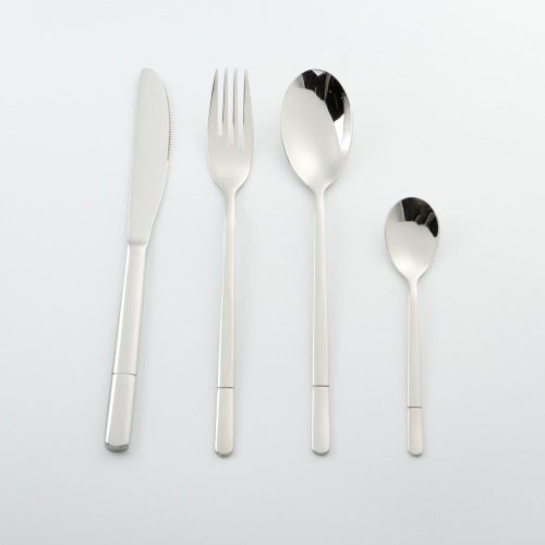17 Pcs Silver Stainless Steel Cutlery Flatware Sets Western Food dinnerware Set