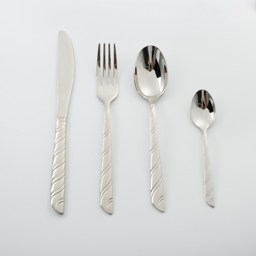 18 Pcs Glossy Stainless Steel Cutlery