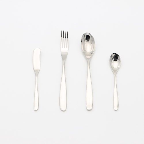 Mirror Polished Stainless Steel Cutlery Sets Crescent Tableware Forks Spoons Knives Set Silverware