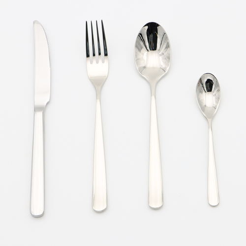 Simple Classic Stainless Steel Silverware Set Cutlery Knives Forks Spoons Eating Utensil for Home Kitchen Restaurant