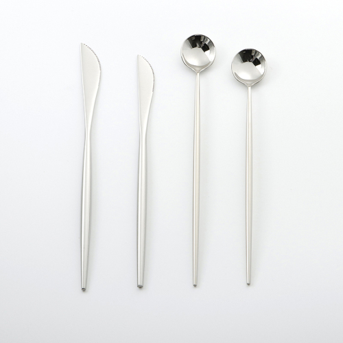 Stainless Steel Silverware Cutlery Set Table Spoons Forks Knifes Dinnerware for Home Restaurant