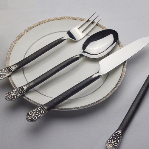 Dinnerware Black Cutlery Set 304 Stainless Steel Luxury Flatware Home Silverware Fork Spoon Knife Kitchen Dinner Set
