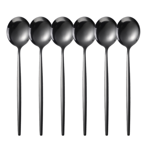 Stainless Steel Spoon Set 6pcs Black