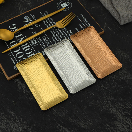Stainless Steel Towel Tray Metal Storage Organizer Trays Dish Plate for Bathroom Jewelry