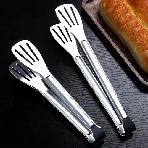 Cooking Tool Stainless Steel Food Tong Bread Clip Pastry Clamp BBQ Tongs