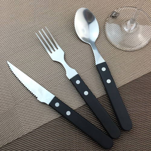 Bakelite handle stainless steel tableware wooden handle knife and fork