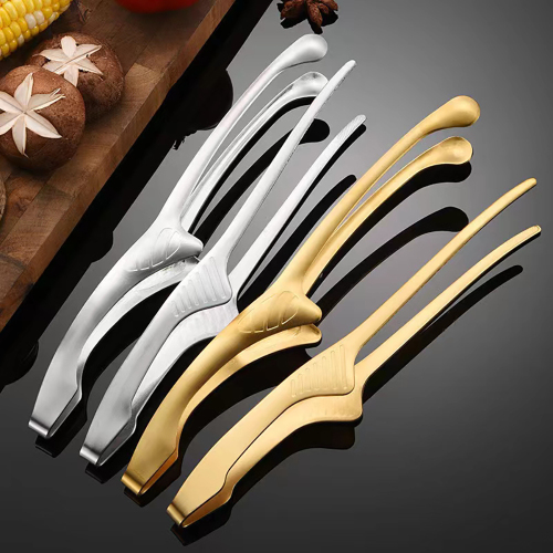 Non-Slip Stainless Steel Food Tongs Meat Serving Tongs For Barbecue