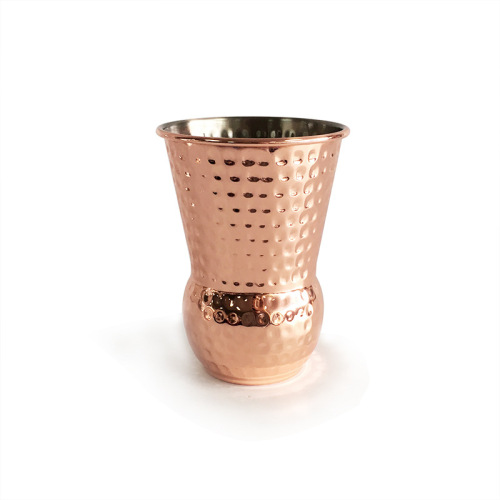 Mini Copper Plated Hammered Indian Cup