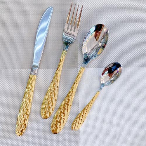Gold Dinnerware Set Stainless Steel Knife Fork Spoon Silverware Cutlery Set Kitchen Flatware Set