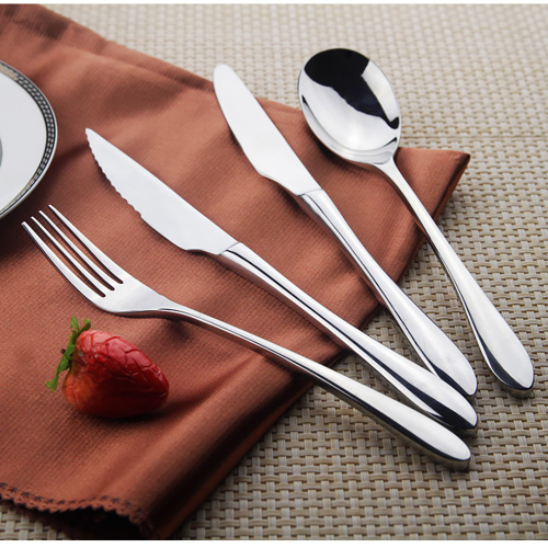 Stainless Steel Dinner Knife Fork Spoon Dinnerware Set Luxury Cutlery Mirror Polish Silverware