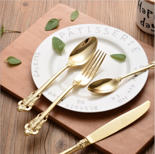 IFS995G Stainless steel gold cutlery set