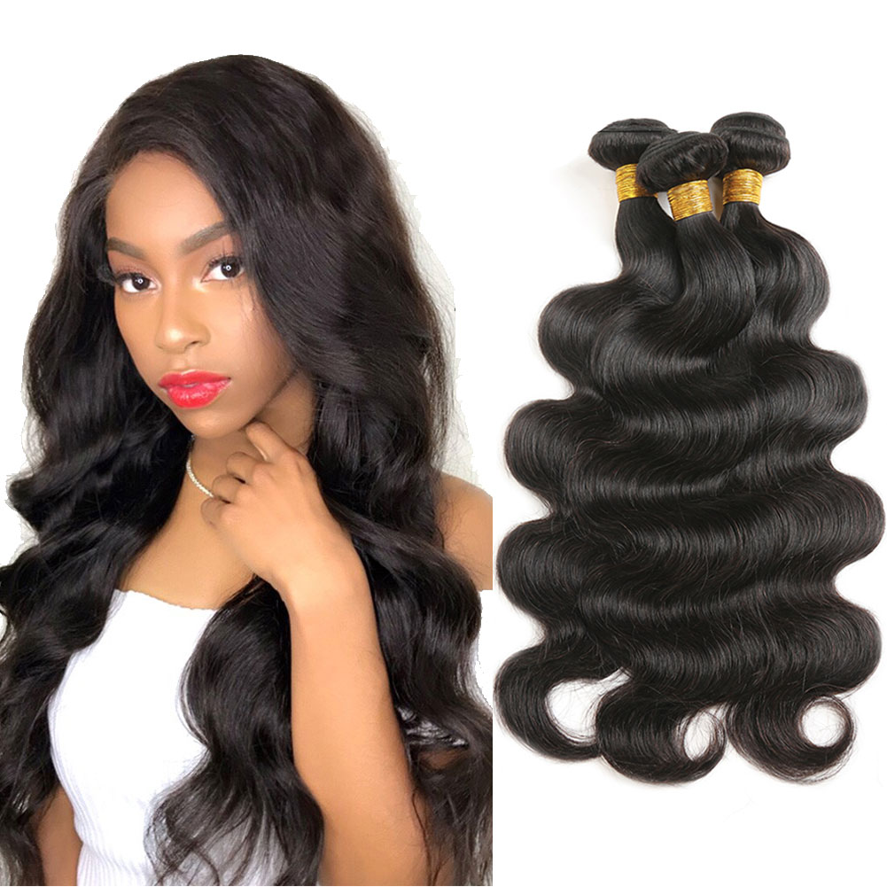 100% pure human hair body wave hair beam