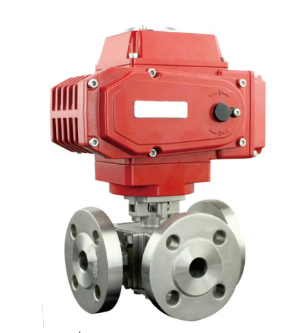 Electric 3 Way Flanged Ball Valve,Ball Valve