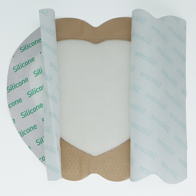 Bordered Silicone Foam Wound Dressing for Sacrum