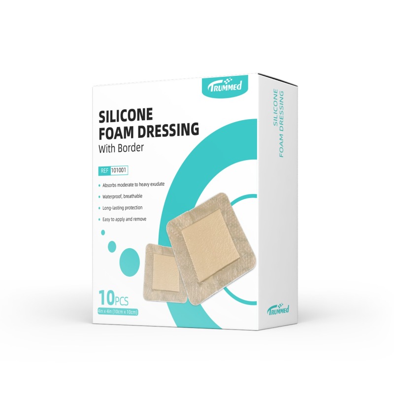 Bordered Silicone Foam Wound Dressing