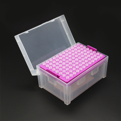 Empty rack for pipette tips