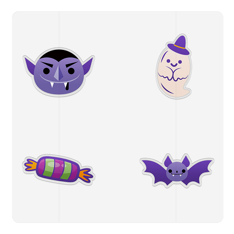 Festive Halloween Design Pimple Sticker