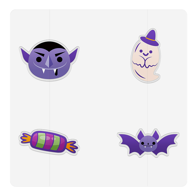 Festive Halloween Design Pimple Sticker