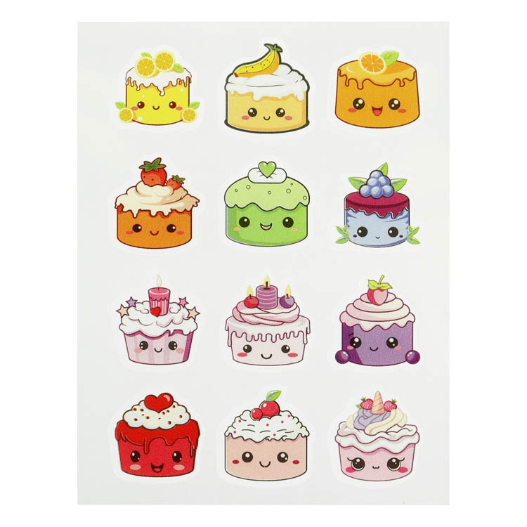 Colorful Cake Shaped Pimple Sticker