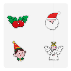 Festive Christmas Design Pimple Sticker
