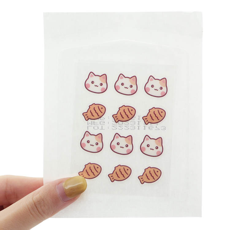 Cute Cat and Fish Shaped Pimple Sticker