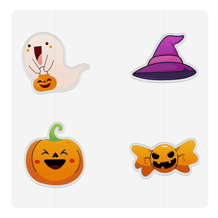 Festive Halloween Design Pimple Sticker