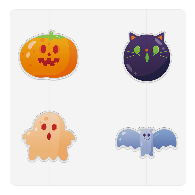Festive Halloween Design Pimple Sticker