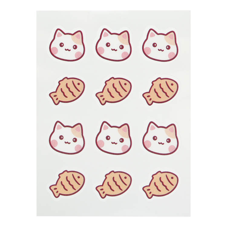 Cute Cat and Fish Shaped Pimple Sticker