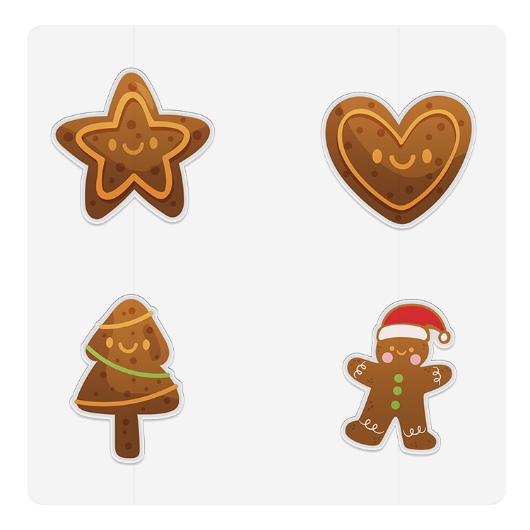 Festive Christmas Design Pimple Sticker