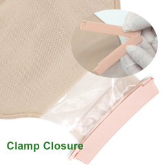 Two Piece Ileostomy Drainage Pouch with Clamp Closure 45mm 50mm 60mm 70mm