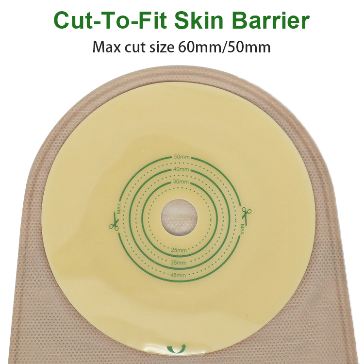 Hypoallergenic One Piece Closed Colostomy Pouch Bag 50mm 60mm