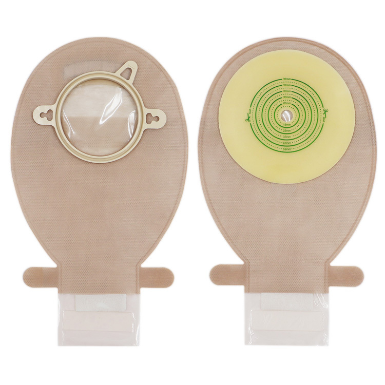 Two Piece Drainable Ostomy Pouch with New Velcro Closure 45mm 50mm 60mm 70mm