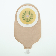 Anti-Curling One Piece Urostomy Bag with Non-woven Bordered Hydrocolloid Skin Barrier 45mm 50mm 60mm