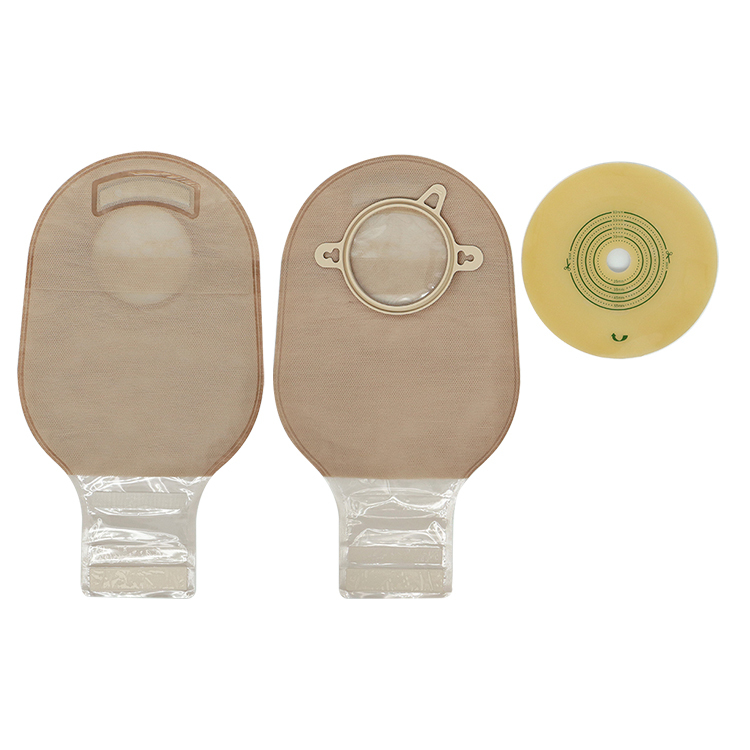 Two Piece Drainable Ostomy Pouch with Velcro Closure 45mm 50mm 60mm 70mm