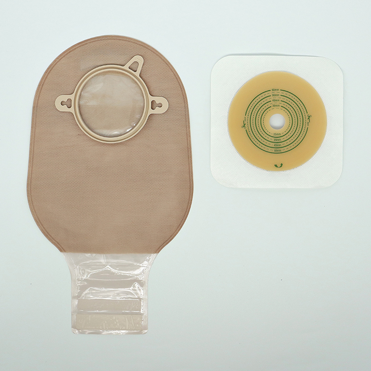 Anti-Curling Two-Piece Embedded Hydrocolloid Skin Barrier with Non-woven Bordered 45mm 50mm 60mm 70mm