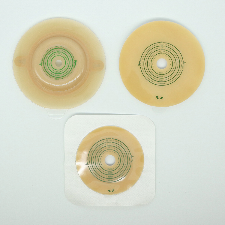 Two Piece Ileostomy Drainage Pouch with Aluminum Strip Closure 45mm 50mm 60mm 70mm