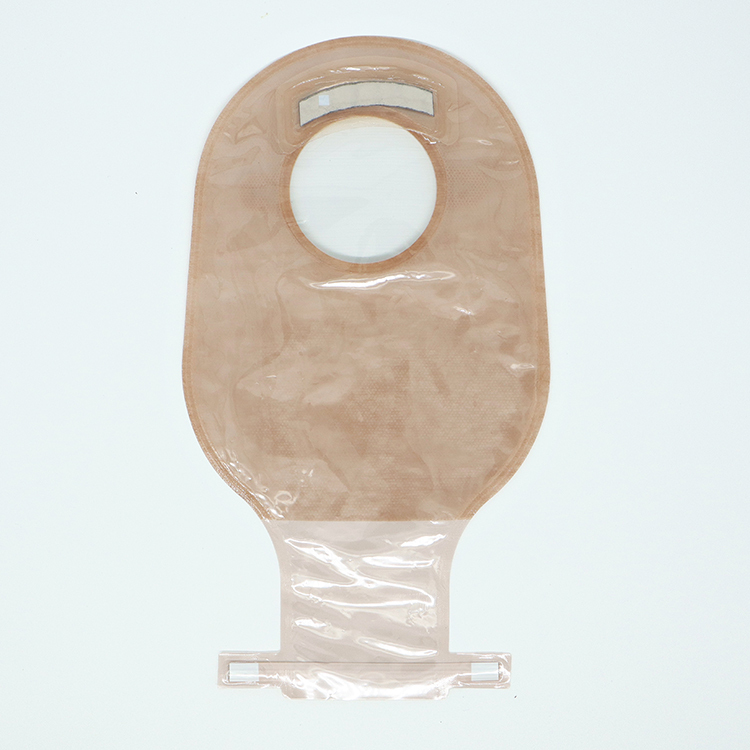 Two Piece Ileostomy Drainage Pouch with Aluminum Strip Closure 45mm 50mm 60mm 70mm